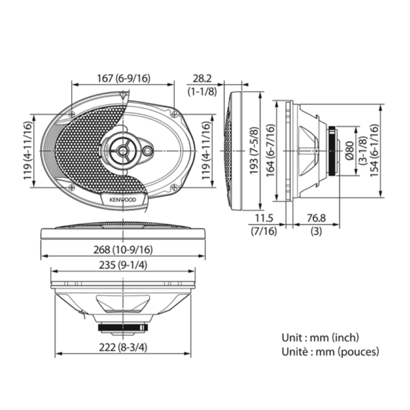 רמקולים לרכב Kenwood KFC-S6966 (3)